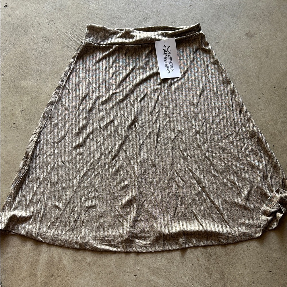 New Directions A-Line Skirt in Tan